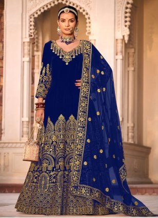 Teal Blue Velvet Dress,embroidered Velvet Suit,velvet Salwar Suit, Winter  Velvet Indian Wear, Plus Size Velvet Salwar Suit -  Canada