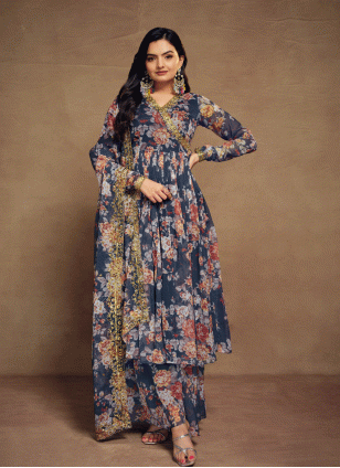 Chiffon Printed Women's Salwar suit