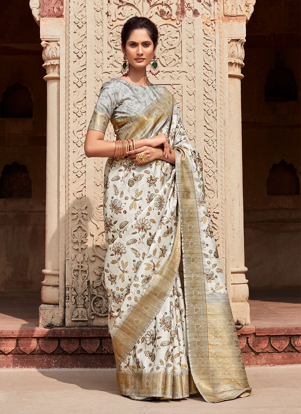 Shop Cream sarees online | Online Cream sarees | Purchase Cream sarees  online