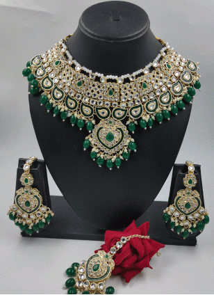 Cute Green Bridal Jewellery Set