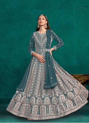 Embroidered Georgette  Trendy Gown