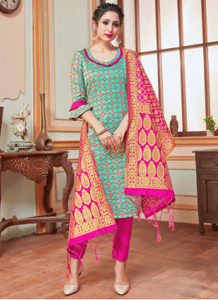 Embroidered Salwar suit in