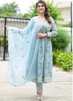 Firozi Cotton  Embroidered Trendy Salwar Suits