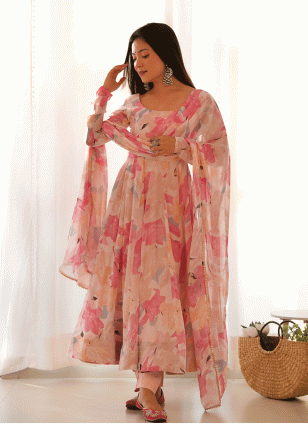 Georgette Printed Women's Anarkali Suit