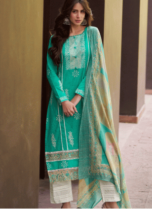 Glowing Embroidered work Salwar suit