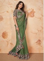 Green Banarasi Silk Cord Work Trendy Saree