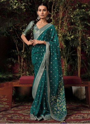 Green Silk Weaving Classic Saree