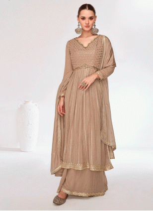 Imperial Georgette Fancy Work  Trendy Gown