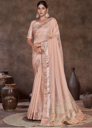 Intricate Fancy Work work Traditional Saree
