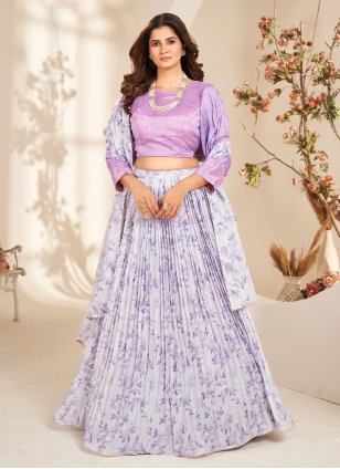 Elegantly Designed Purple Color Dress for Ladies