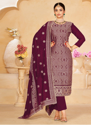 Miraculous Embroidered work Salwar suit