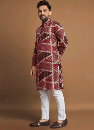 Multi Colour color Cotton  fabric Printed Kurta Payjama