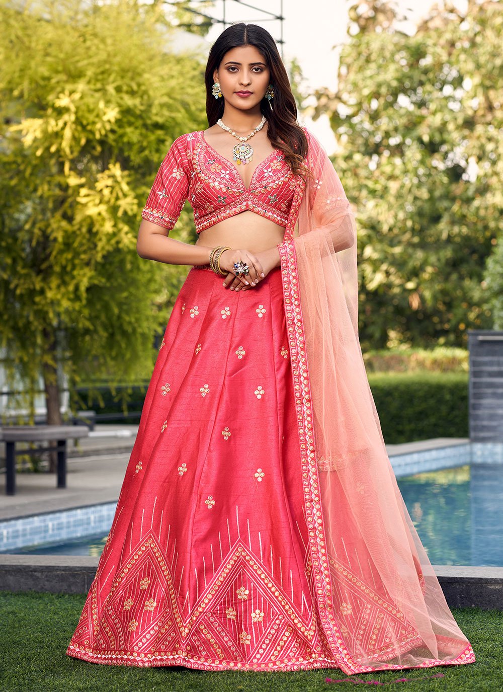 Buy Mehndi Lehenga Choli for Women Online