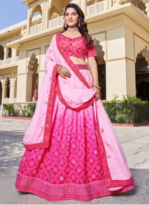 Buy Light Pink Fancy Silk Designer Bridal Lehenga Choli | Designer Lehenga  Choli