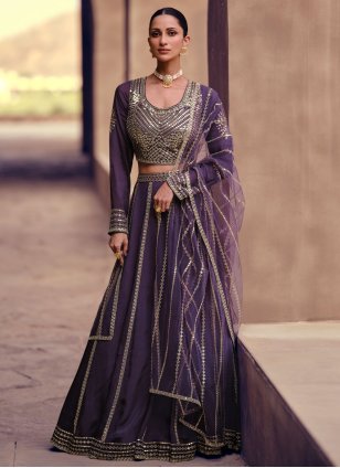 Purple Color Bridal Lehenga – Lady Selection Inc