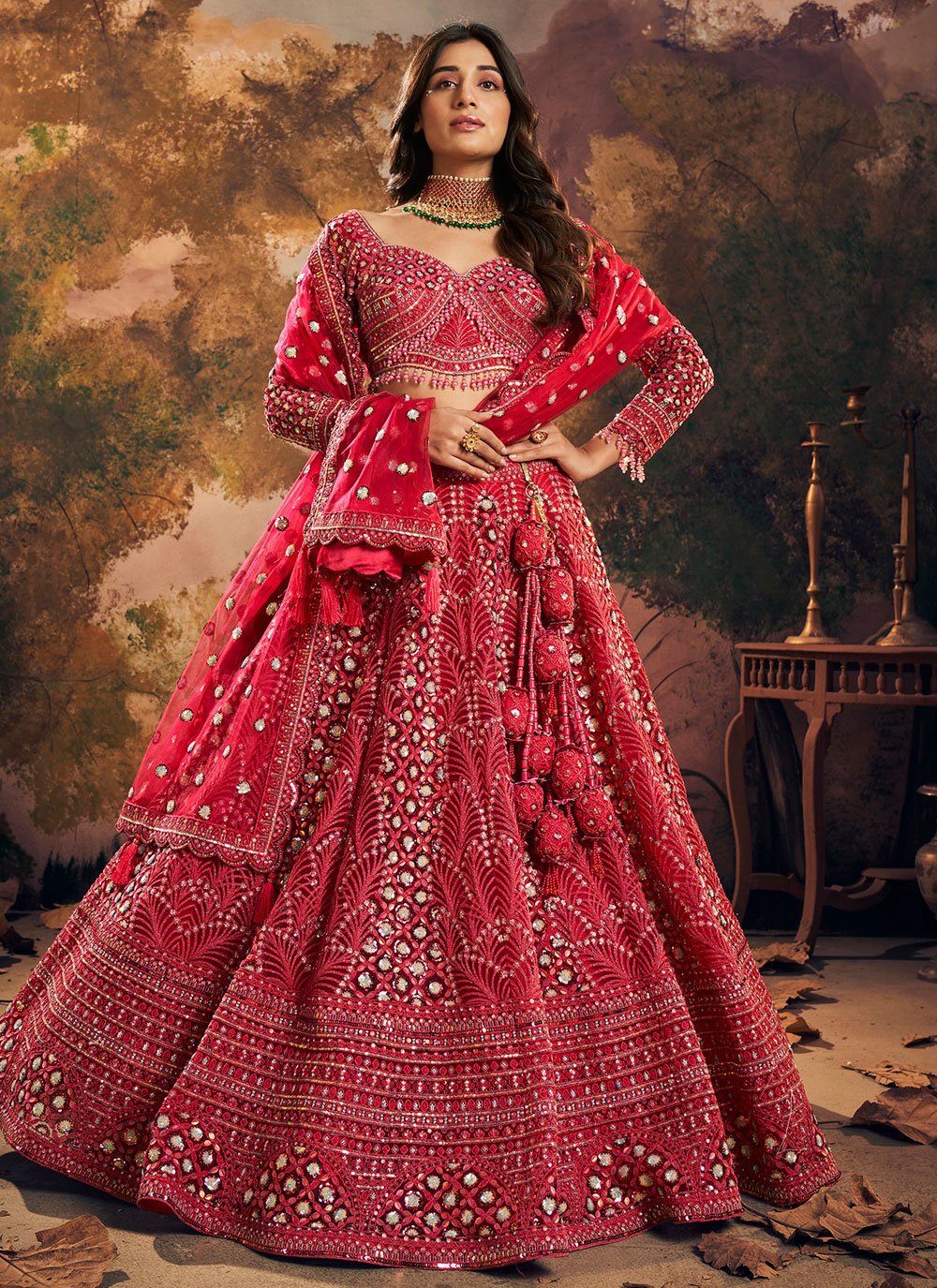 Kareena Kapoor Red Bridal Lehenga Choli Set With Dupatta - Ethnic Race