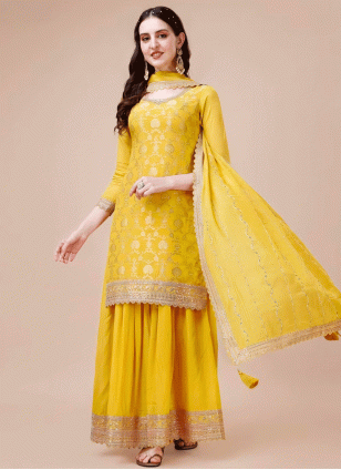 Salwar suit in Yellow