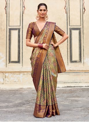 sea green pure silk weaving classic saree 97522