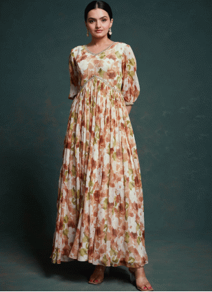 Superb Georgette Printed Gown