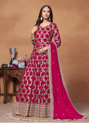 Tempting Jacquard  Trendy Gown