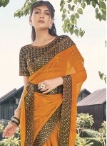 Yellow Shimmer Embroidered Classic Sari